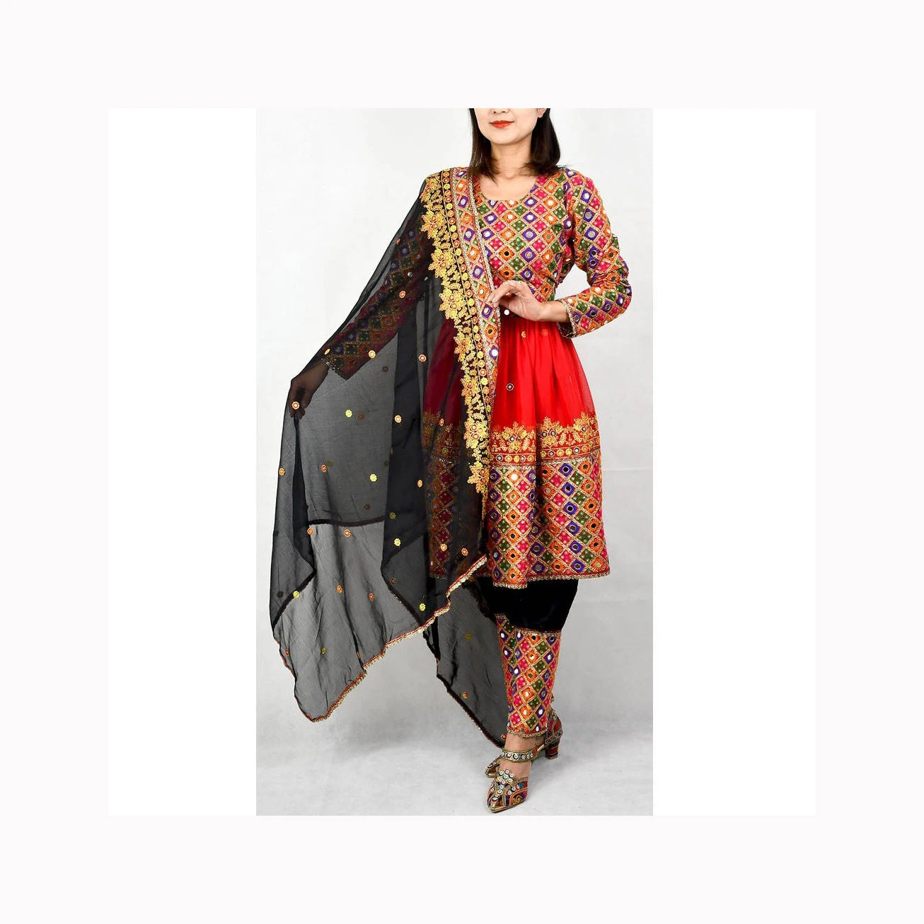 Latest Modern Traditional Indian Designs Rayon Afghani Suit Set for Women Wedding and Outdoor Wear at Export Price
