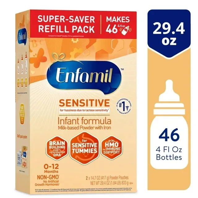 Efamil Чувствительная Детская смесь с дха, железом и пребиотиками для поддержки мозга и иммунной 29,4 унций
