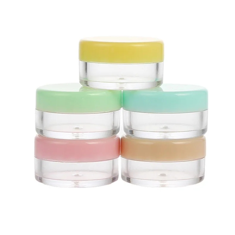Colorful PS Small Capacity Plastic Face Cream Jar Lip Blam Pot Lip Scrub Container 5g Eye Cream Jar