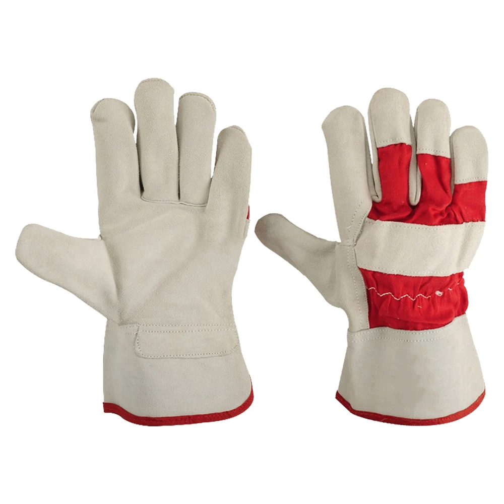 Cut level 5 safety leather gloves anti cut puncture proof cow split Leather glove man Work For Automotive Industry
