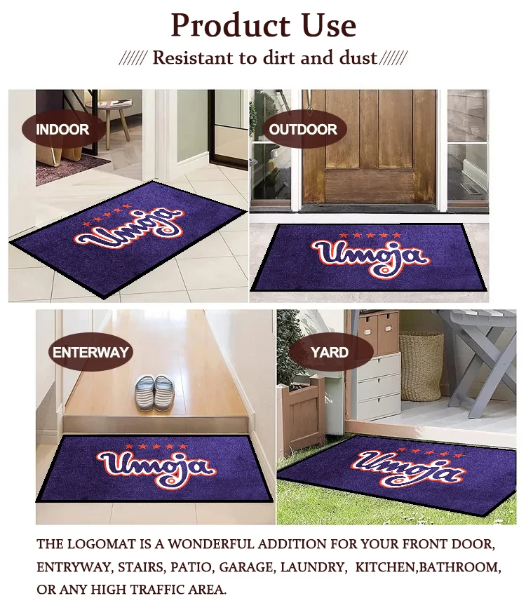 Heavy Duty custom pvc door mats with logo Nitrile Rubber car mats logo with Cleats 3d Floor Mats for Home