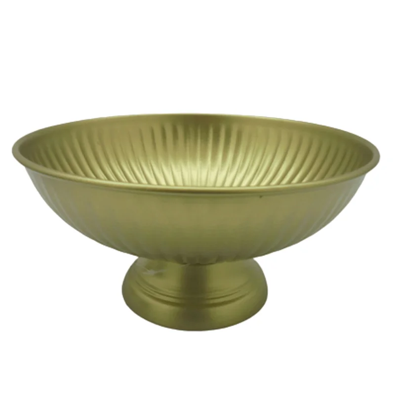 Metal Round Shaped Serving Salad Bowl Bronze Fruits Serving Bowl For Kitchen & Tabletop Decoration handmade