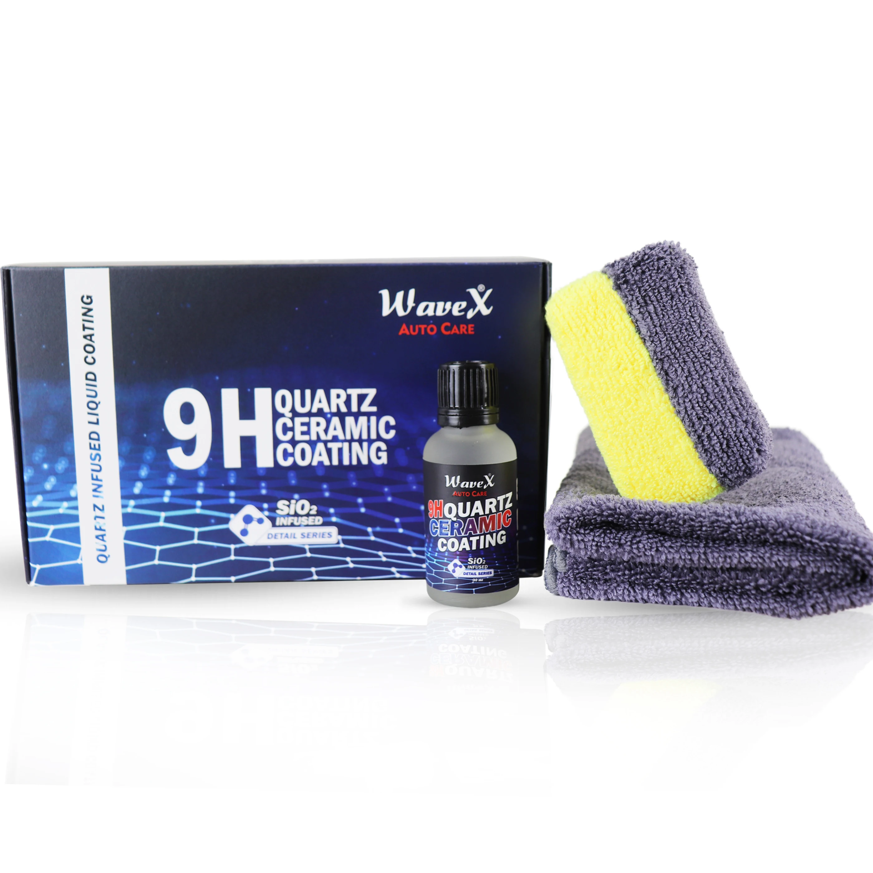 Кварцевое керамическое покрытие WaveX 9H для автомобиля и велосипеда | Керамическое с твердостью (30 мл)