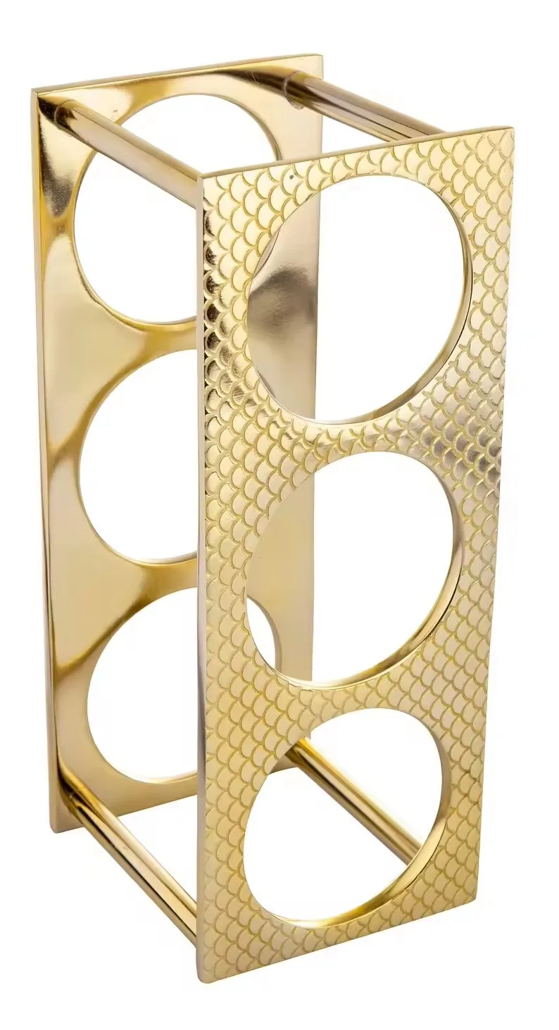 Export Quality Hammered Wire Metal Spice Jar Beverage Liquor Water Wine Bottle Display Rack from India