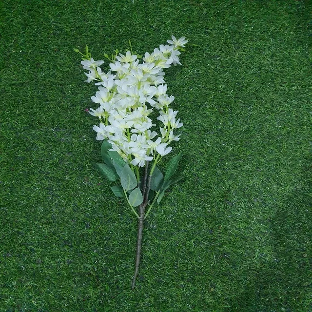 fabric Faux Delphinium Stem Gladiolus Flower Stalk  Artificial silk Flower Sticks for Wedding Home Hotel Party Decoration