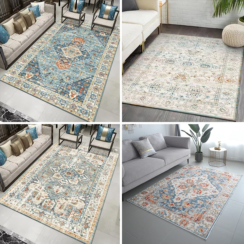 New Arrival Anti-slip Custom Nordic Plain Machine Printed Non Slip Room Plastic Floor Carpet Area Rugs carpet for living room