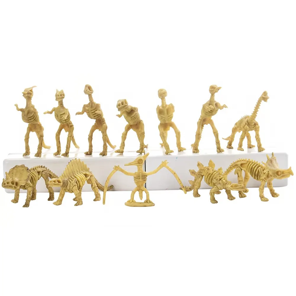 Dinosaur skeleton sculpture other educational toy for kid, Animal & dinosaur fossil model toy set Mini Dinosaur Toy Plastic