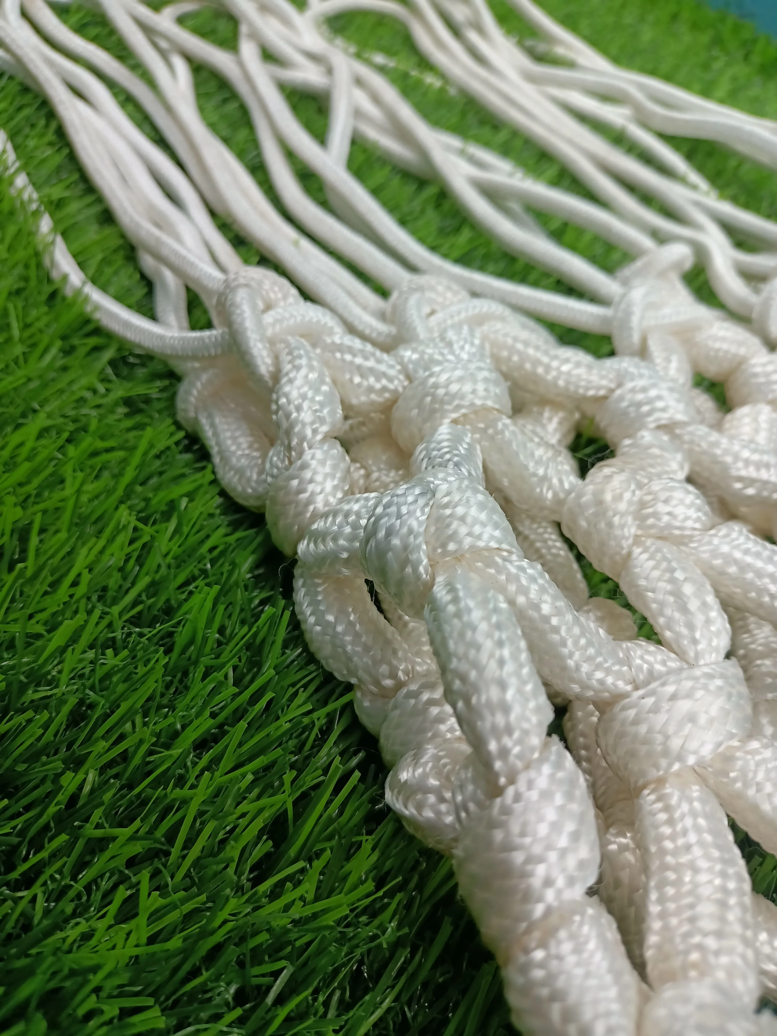 QSICO Best Quality White Basketball Net 4mm PP Material for Indoor Play Rim Type Stand Hoop with PE Backboard