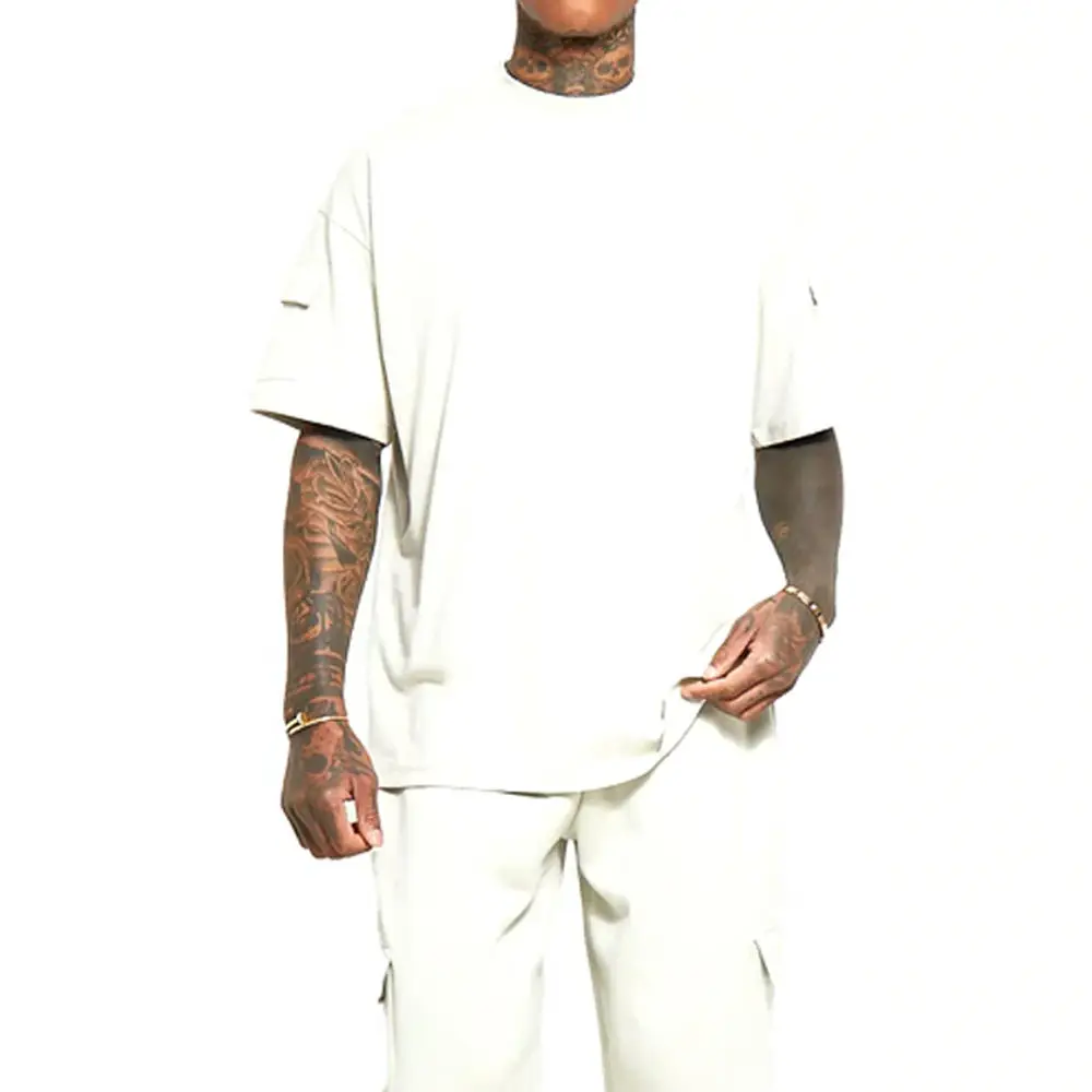 Oversized T-shirts Premium Quality Blank Drop Shoulder T-shirt OEM /ODM Solid Short Sleeve Custom Heavy Weight T-shirt