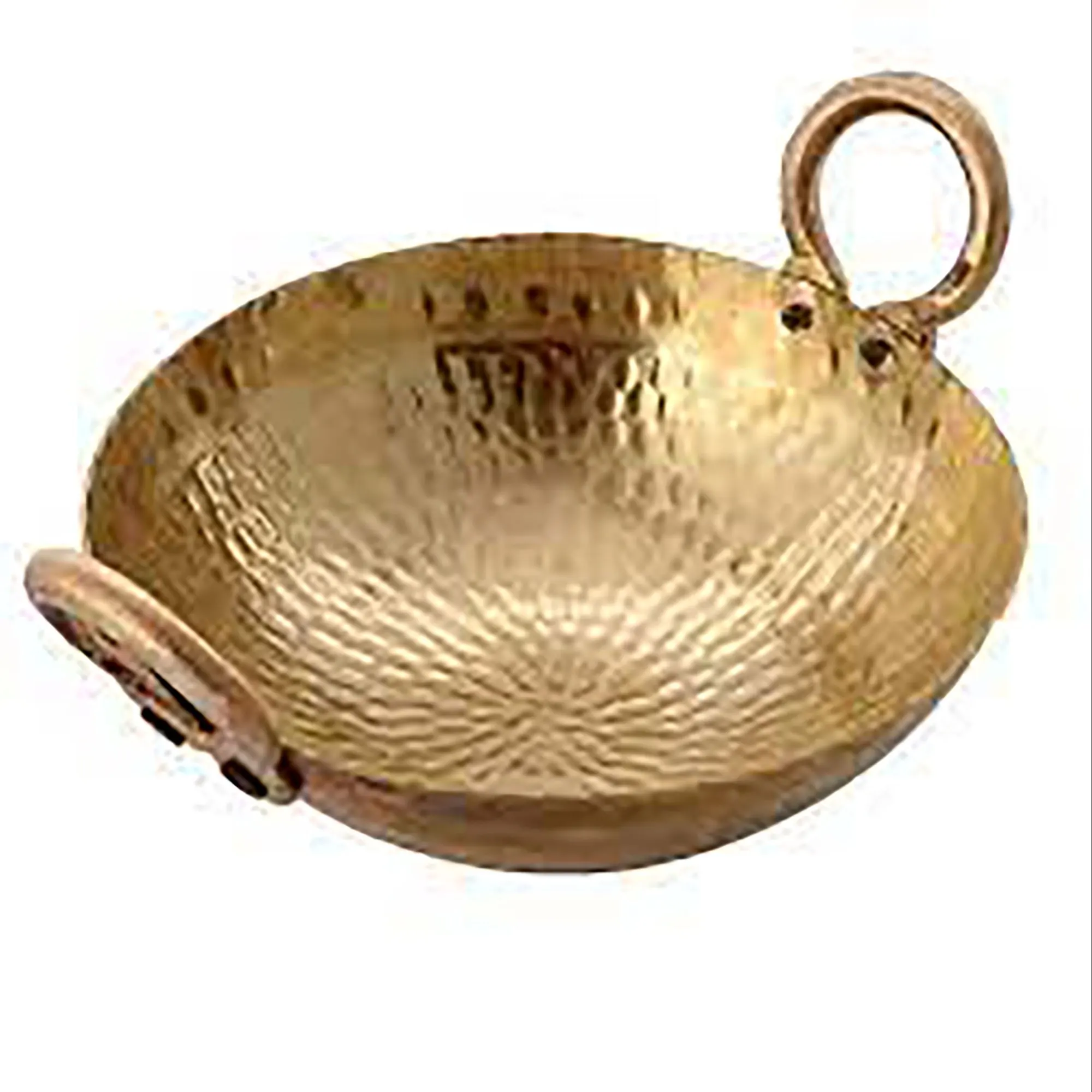 Pure Brass Kadai for Deep Frying Cooking Utensils Healthy Benefits Brass Handmade Design Food Warmer For Table Top Serving Usage
