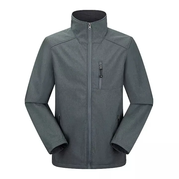 Custom New Fleece Lined Softshell Jacket Winter Mens Work Wear Shell Material Polyester Cotton  Clothing Length Regular