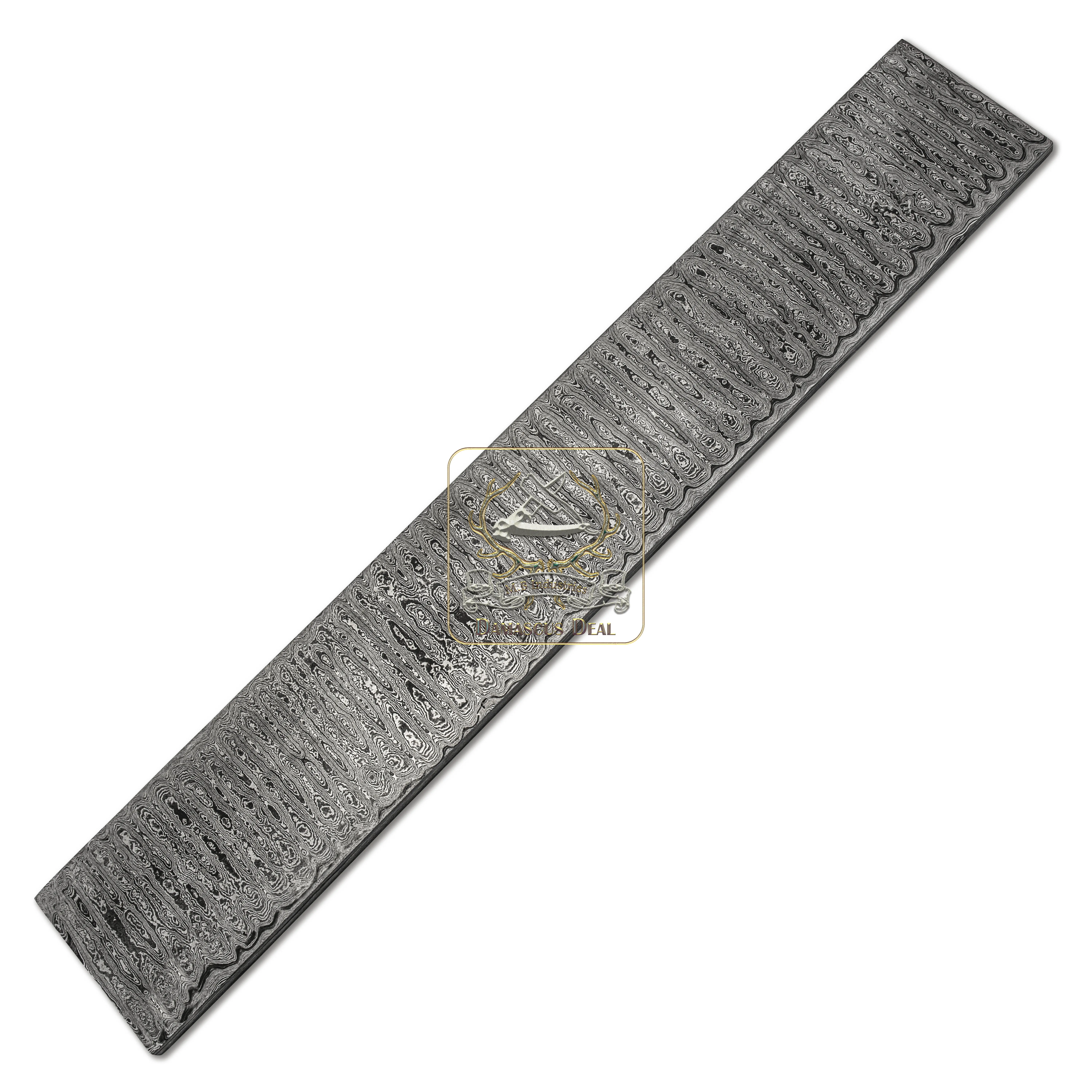 Damascus Steel Billet Ladder Pattern DD-Ladder-307 for Knife Making Hand Forged Carbon Steel Hardness 58-62 HRC Billet