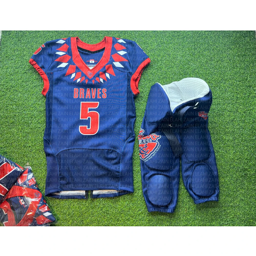 Uniforms Customized Service Available High Quality Youth Sublimated American Football 2022