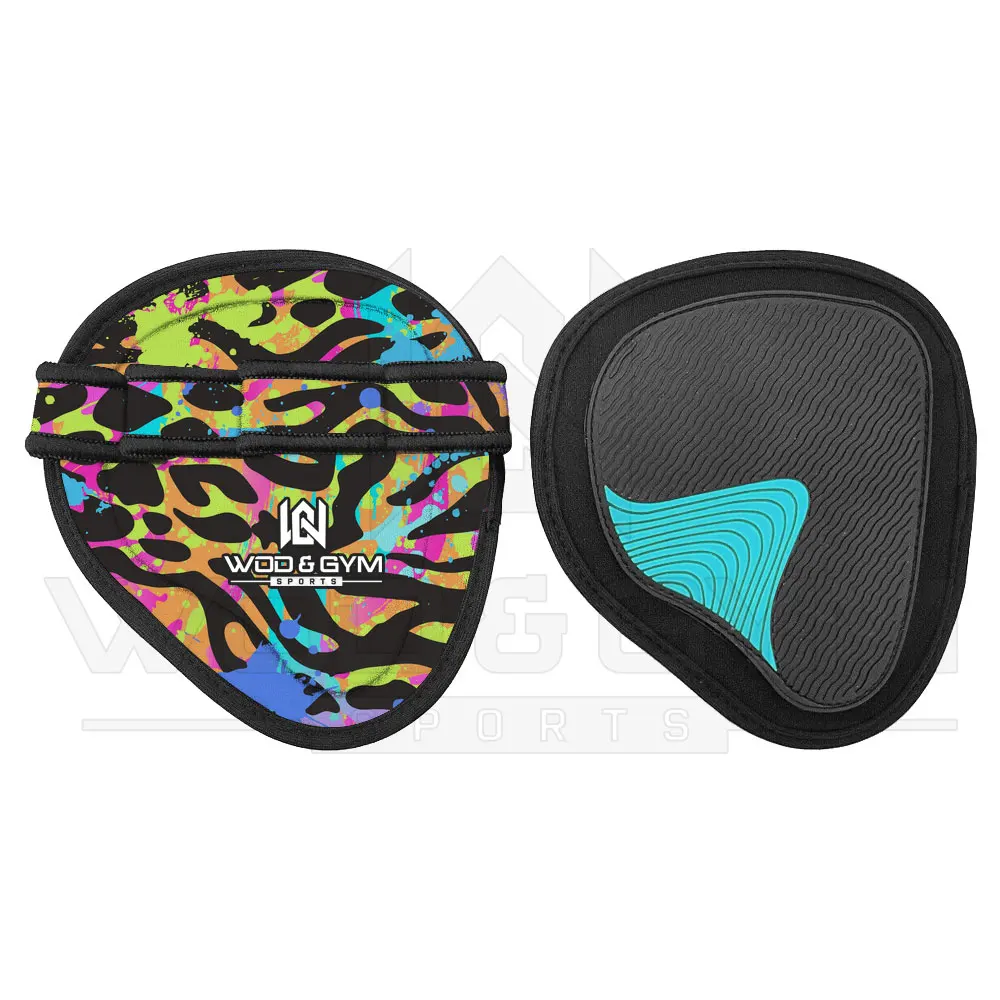 Hot sale Camo Printed Adjustable Non-Slip Weight Lifting Grips Rubber Pads Deadlifts Pull-ups Heavy Shrugs Powerlifting Gear