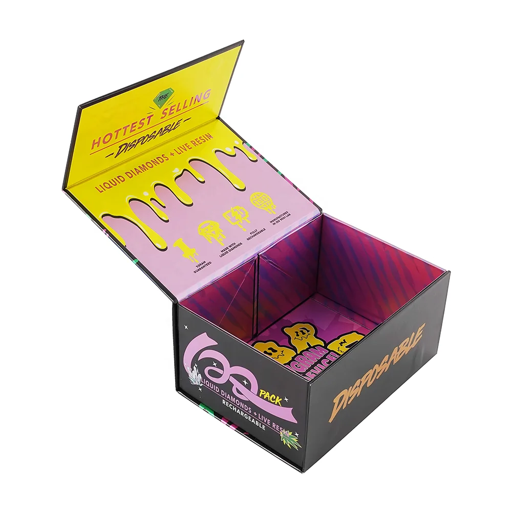 Custom Luxury Folding Gift Boxes Hard Cardboard Rigid Magnet Box with UV Coating and Vanishing Printing Mat with Magnetic Lid