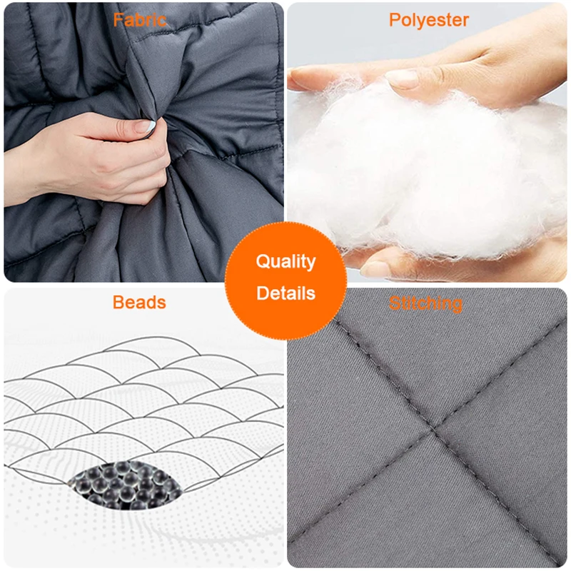 Оригинальное Полноразмерное утяжеленное одеяло из микрофибры для сна для взрослых Nantong, утяжеленное одеяло 40 фунтов