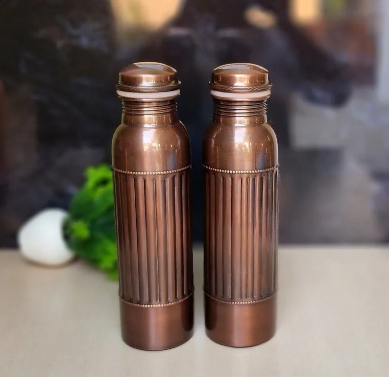 Hydration with Character: The Copper Bottle Story Copper Water Drinking Bottle By S A Craft India from India