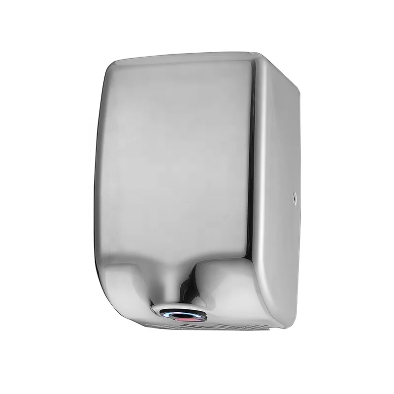 Wall mounted stainless steel white black satin brush hand dryers with heap and uv