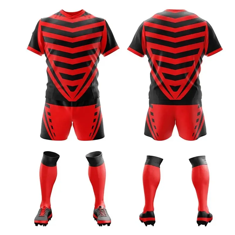 Cheap Breathable Men Rugby Uniform Set Custom Sublimate Bulk Rugby Shirt Rugby Team Jersey Uniform