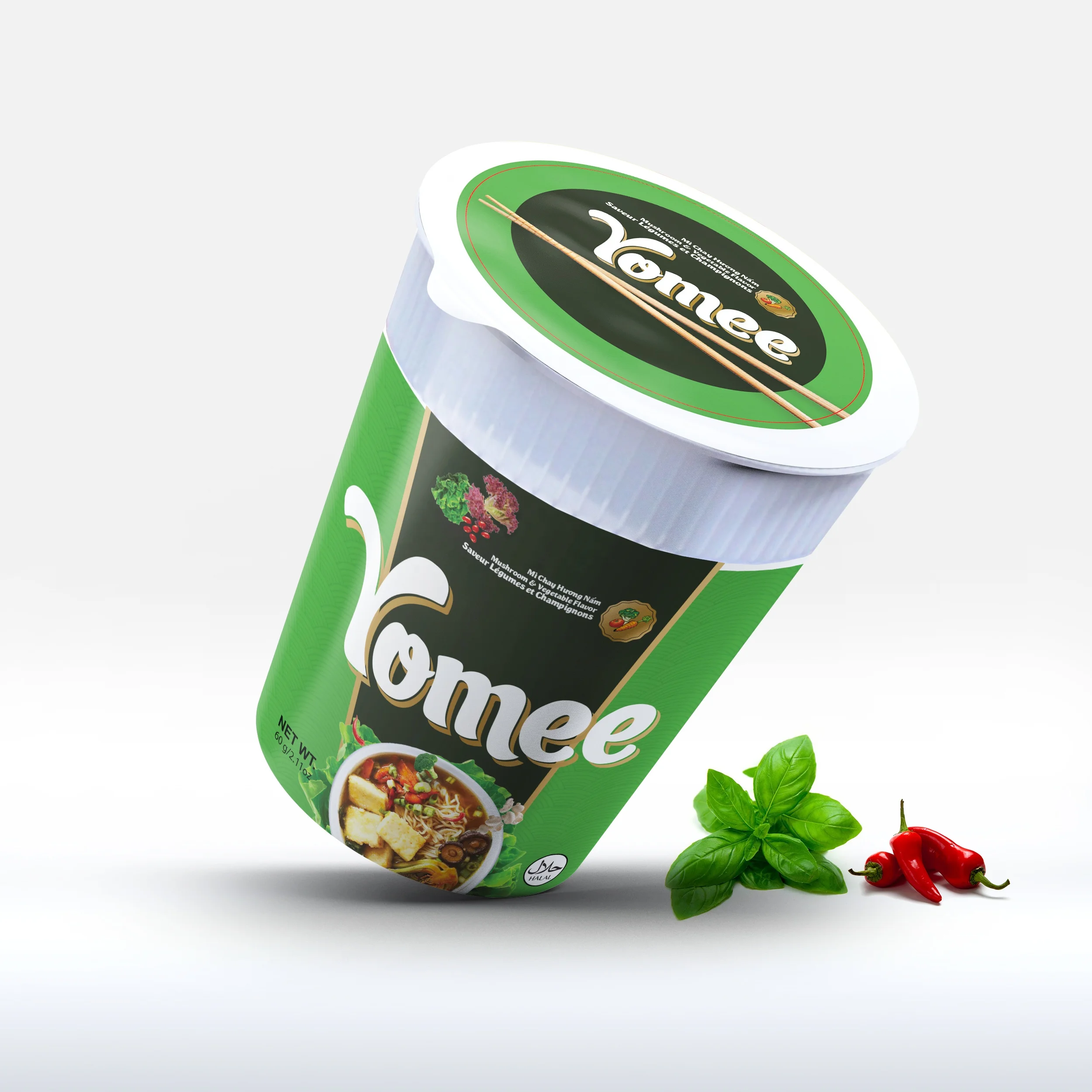 Yomee Brand Instant Noodles Cup Tomyum Flavor from Vietnam - Tasty and Convenient for Export