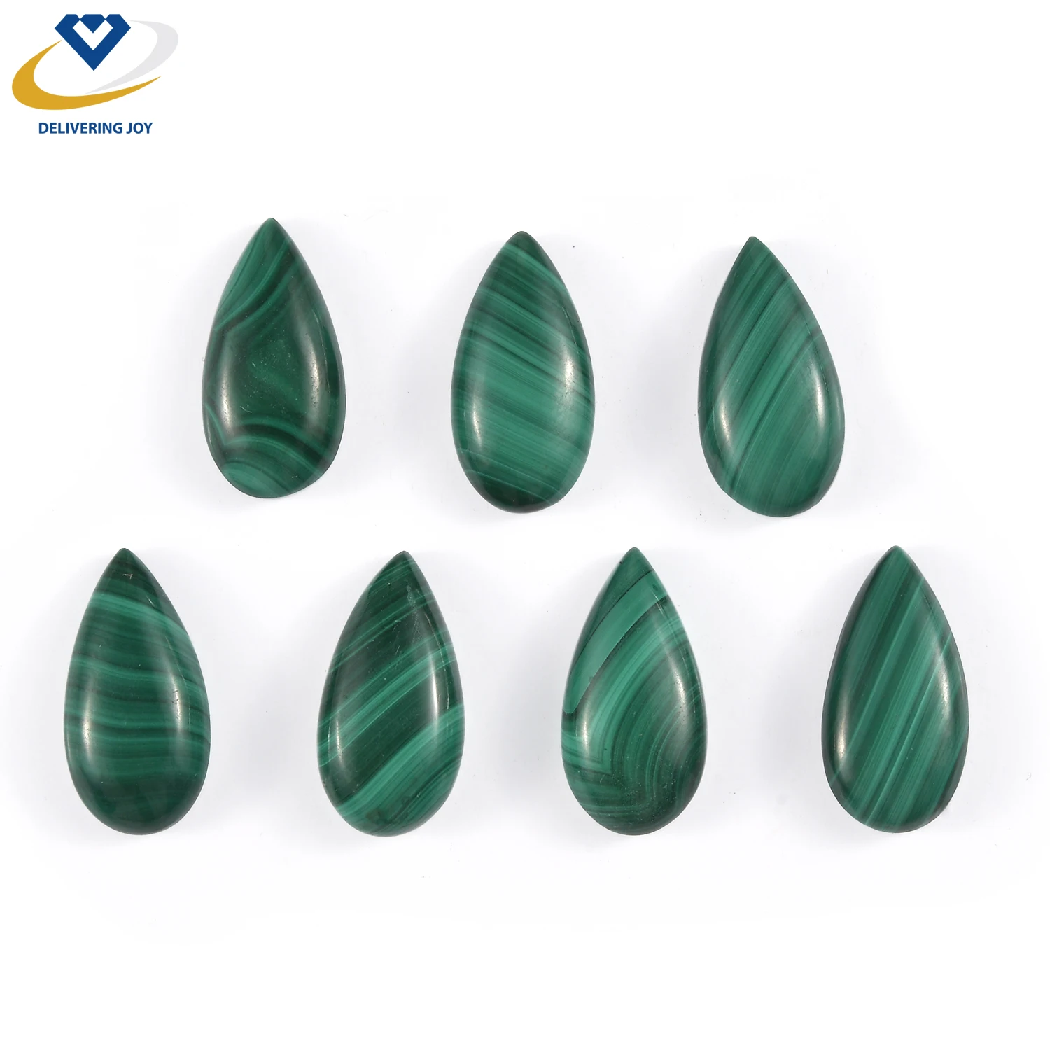 Natural Malachite 16x8mm Pear Cabochon Smooth Loose Calibrated Gemstone Wholesale High Quality Malachite Stone Manufacturer