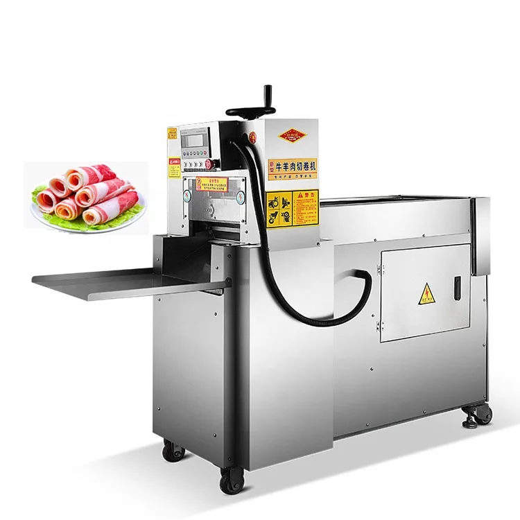 Fully Automatic Electric Meat Slicer Cutter Industrial Frozen Meat Slicer Six Rolls Automatic Beef Mutton Slicer