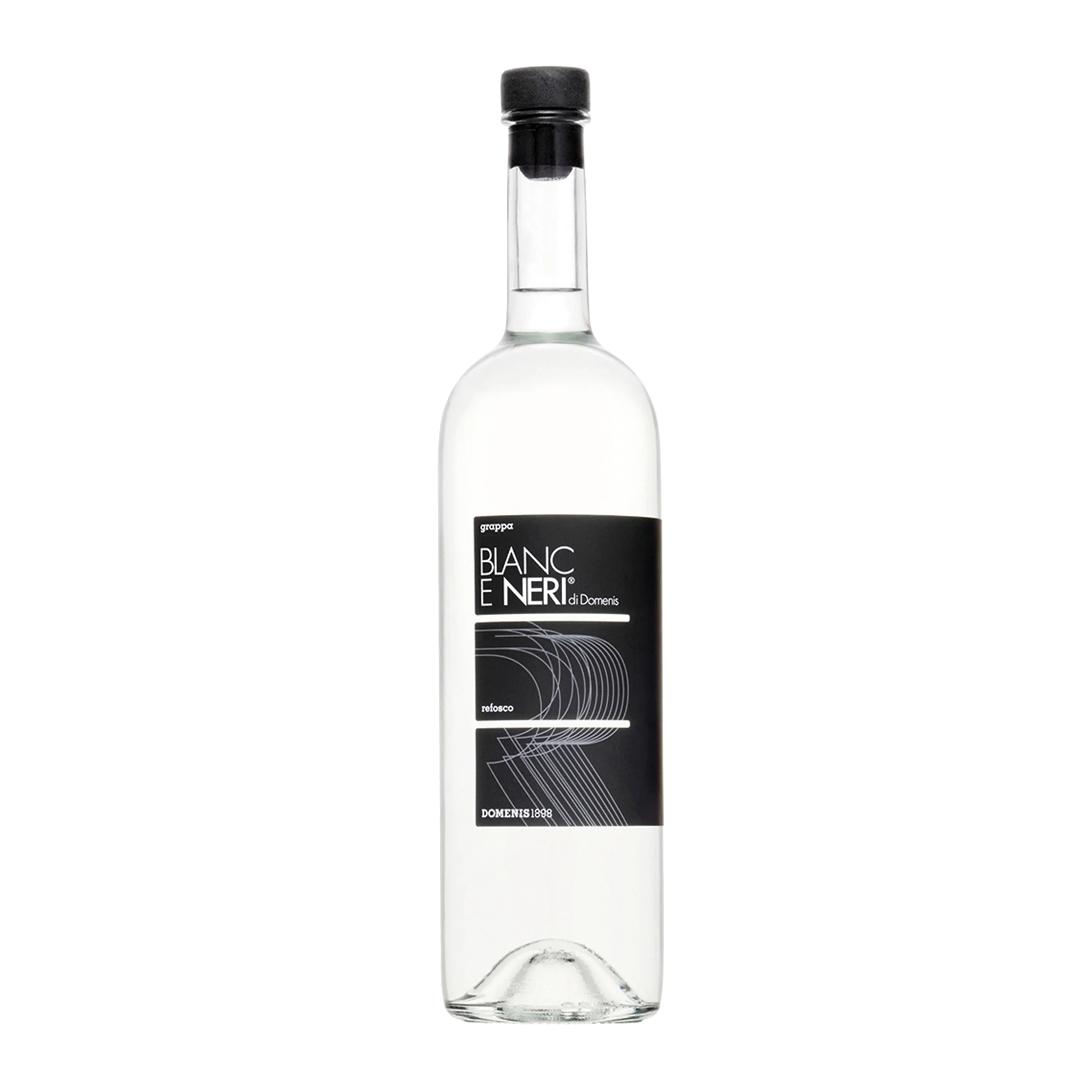 Premium Italian single varietal Grappa with moderate alcohol content Blanc e Neri Refosco 70cl