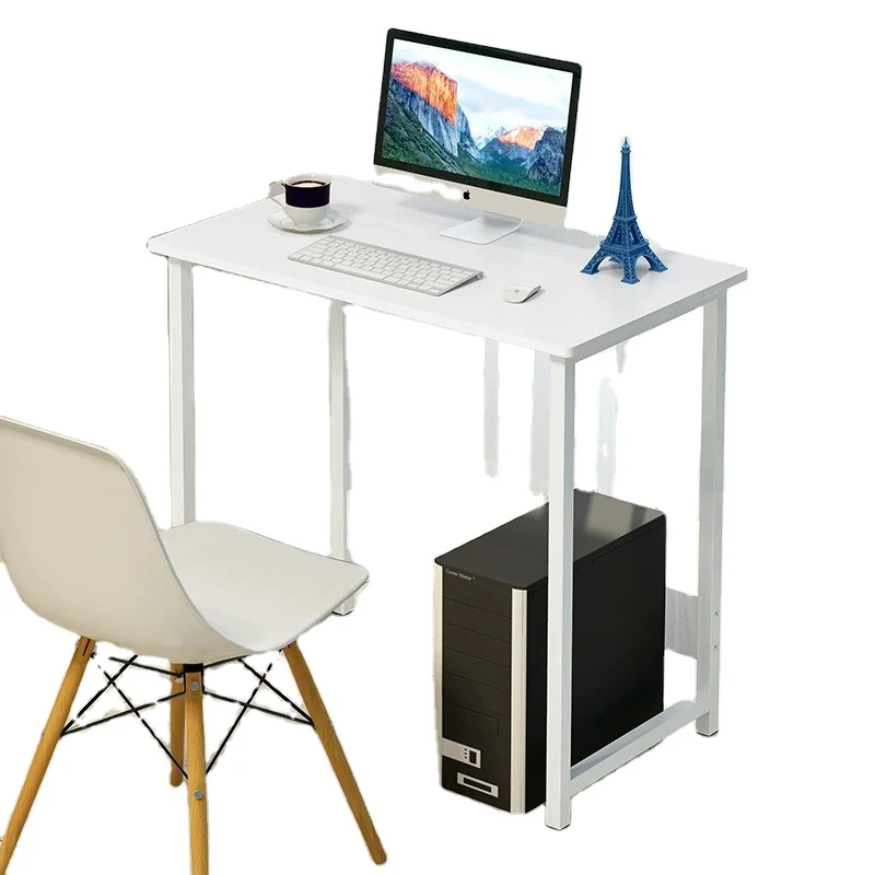 Customized wooden office table and chairs with bookshelf combination office computer table simple writing desk furniture