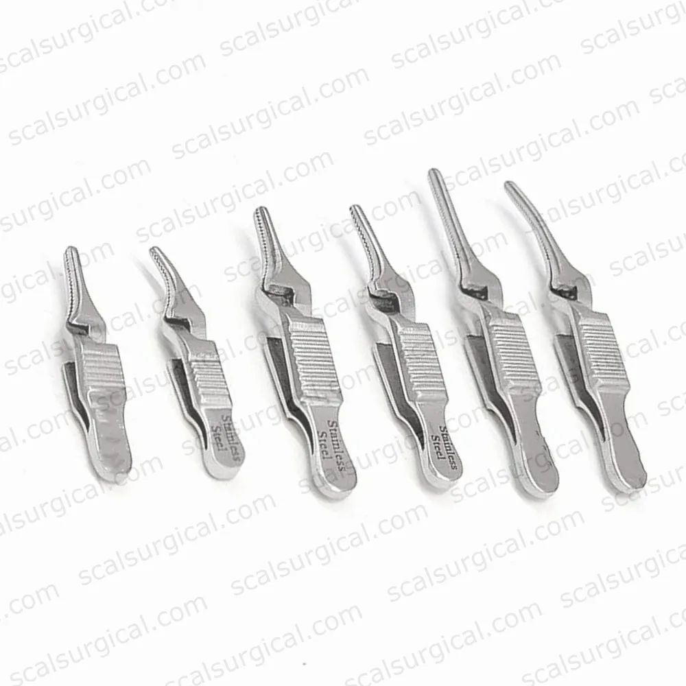 New Arrival 6 PCS Debakey Bulldog Clamps Curved Private Label Surgical Bulldog Clamp Stainless Steel