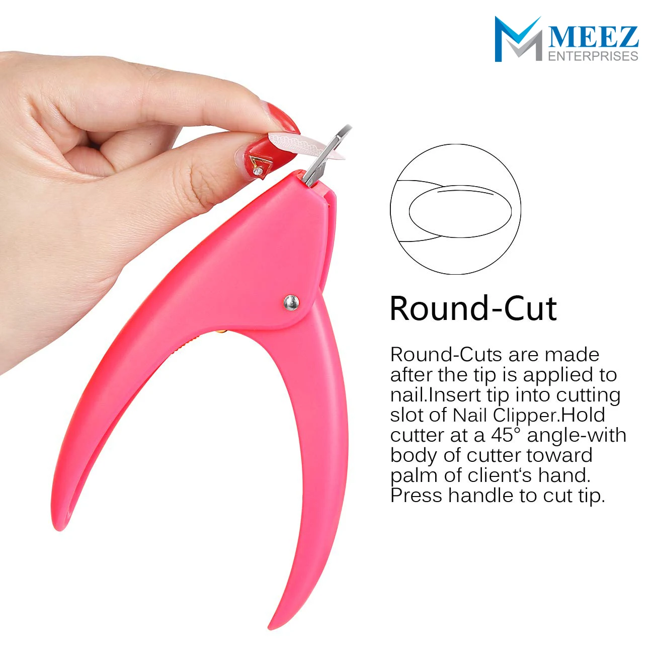 Professional Nail Clippers For Acrylic Nails False Cutter Tip Clipper Nail Tip Trimmer Pink Color