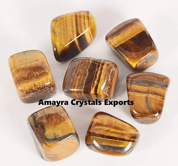 100 % Natural Handmade Tiger eye tumble stone Wholesale Natural Tiger eye Tumble Stone for sale  From Amayra Crystals Exports
