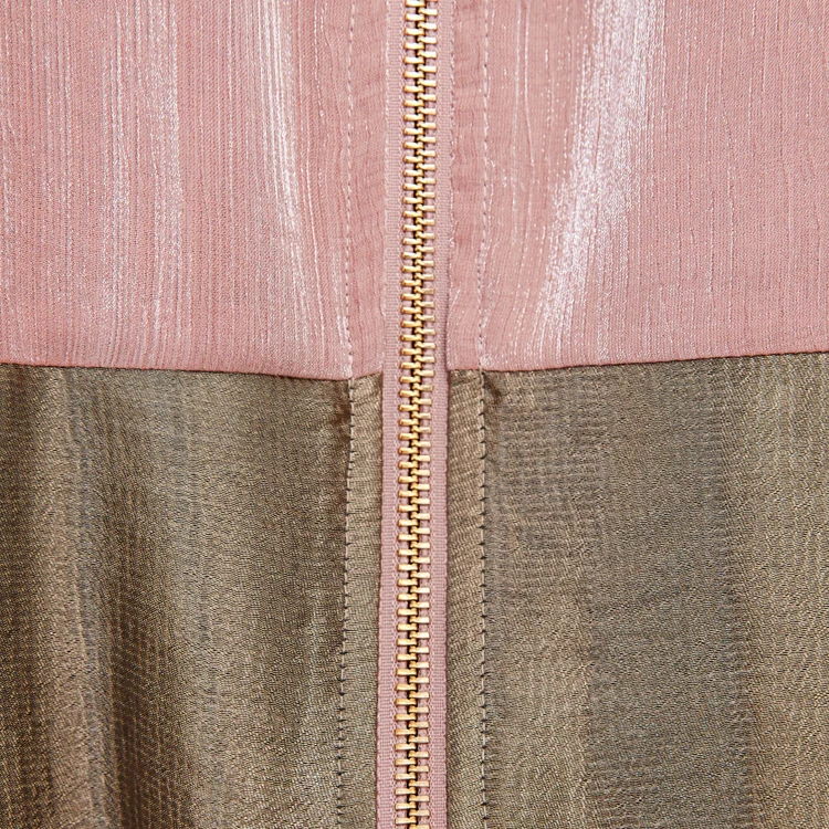 Casual Fashion women Polyester Shiny Contrast Color Zip up hoodie ladies tracksuit set