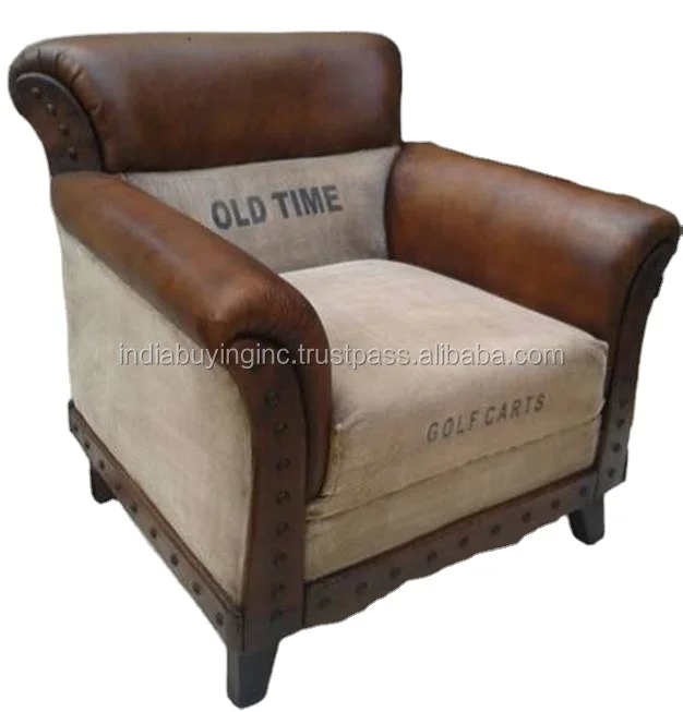 Top Quality Luxury Wooden Frame and Soft Leather Comfortable Single Seat Sofa Chair Living Room Furniture Lounge Sofa Chair