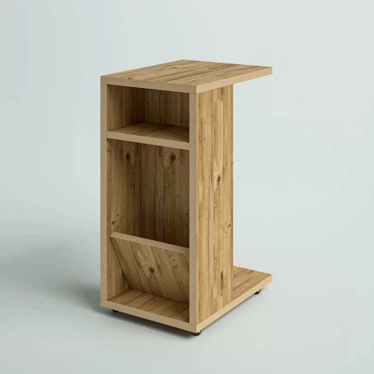 New Natural Wood Color Side Table  Solid Wooden Side Table Wooden Nightstand for Living Room and Bedroom Home Furniture