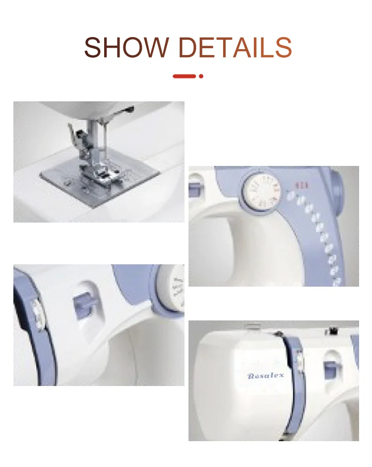 Rosatex 1212 Automatic Clutch For Bobbin Winding Walking Foot Mini Sewing Machine For DIY