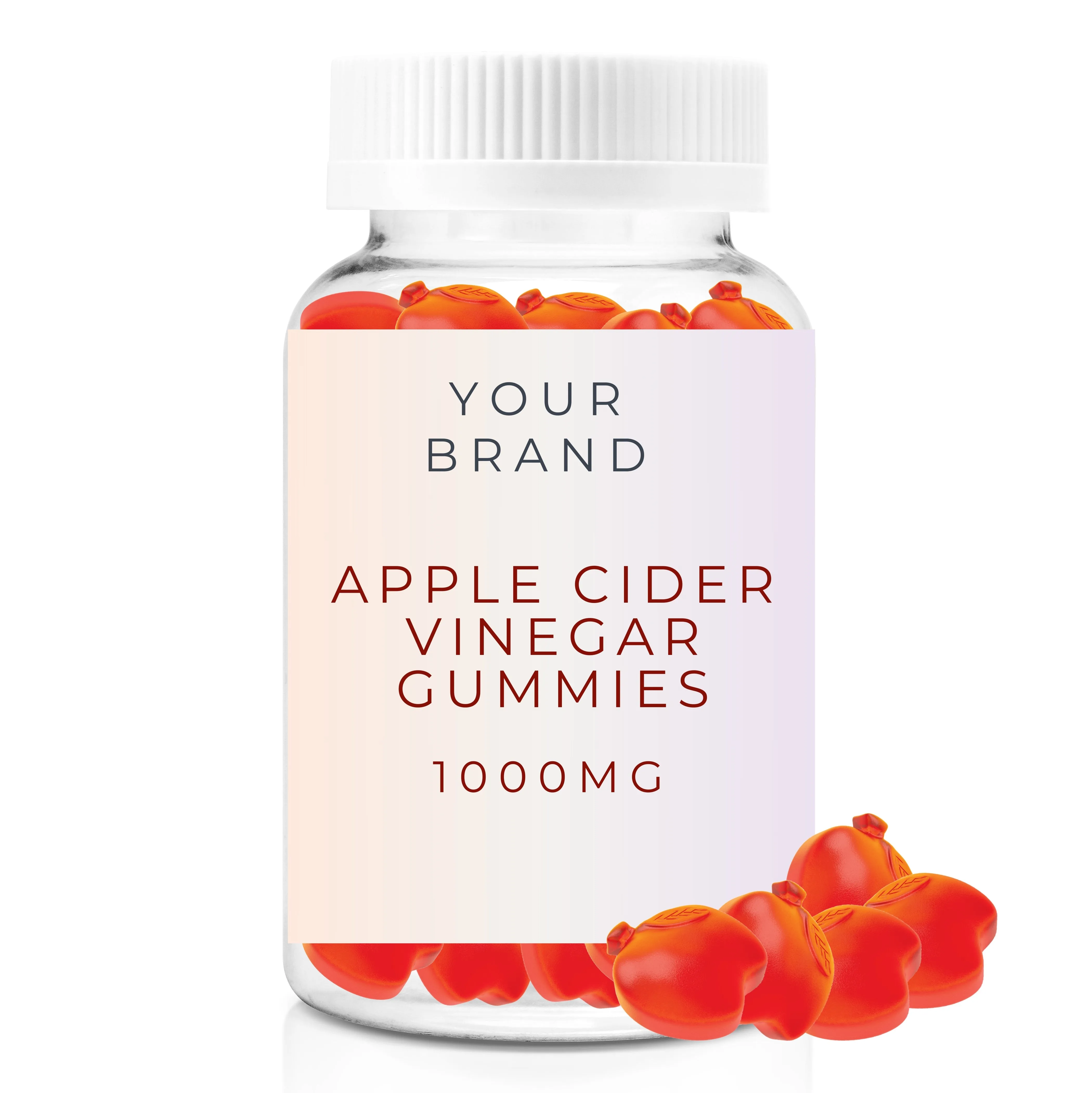 Best Price on 60ct Bottle GMPc Apple Cider Vinegar Gummies 1000mg Private Label Nutritional Supplements