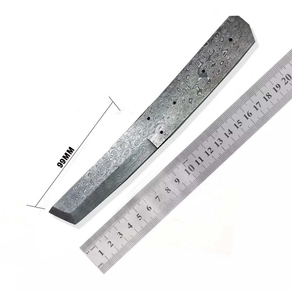 Custom Handmade Damascus Steel Professional Knife Hand Forged Blank Blade Full Tang tanto knife