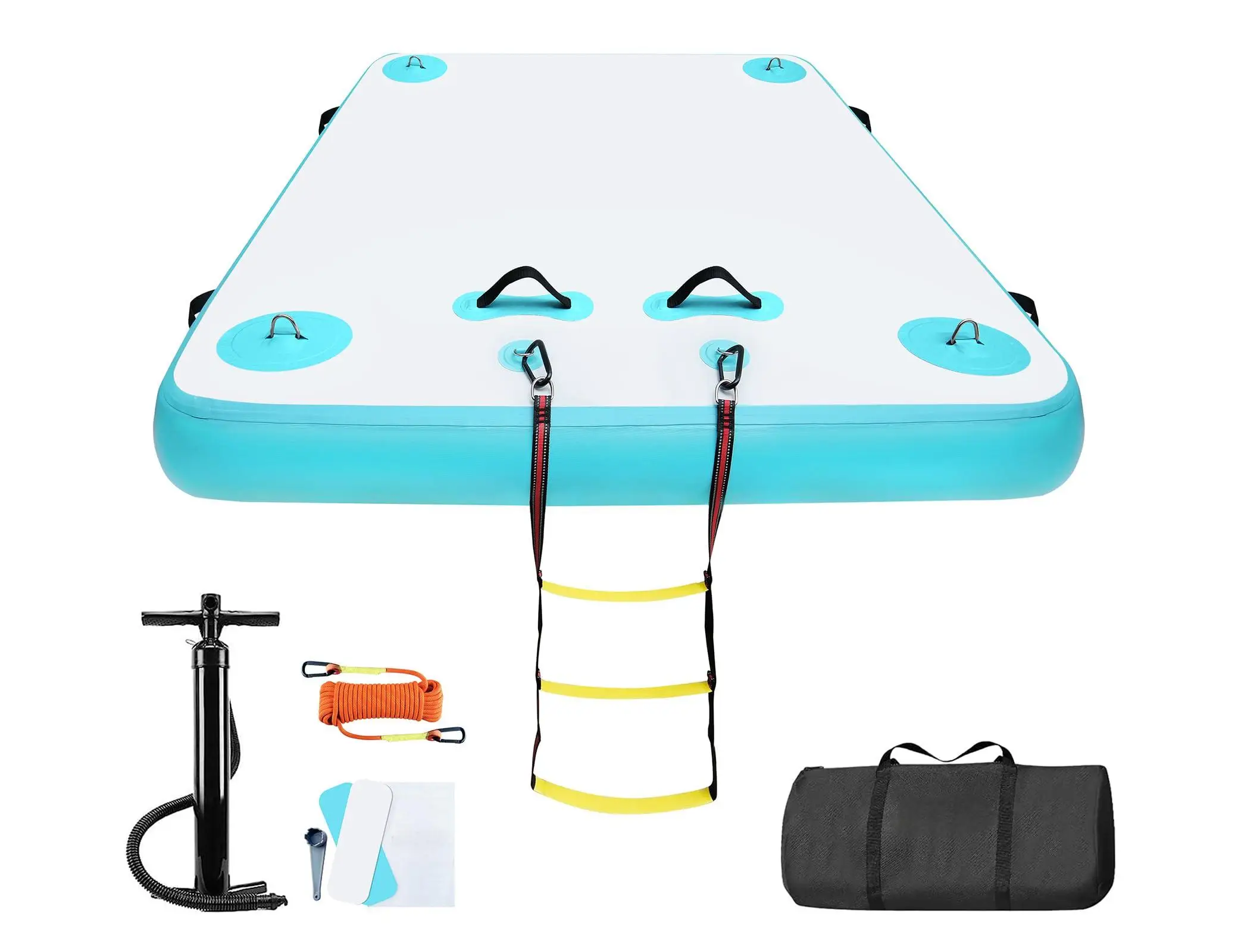 Summer sales of high quality inflatable floating dock inflatable floating platform for swimming pool lake sea