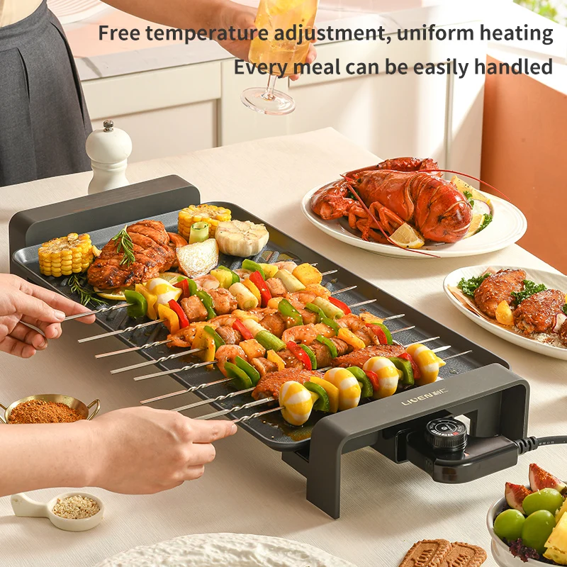 Cookware sets Multi-function light oil smoke hot pot electric BBQ Grills Cast  Electric  grill Machine Portable grill