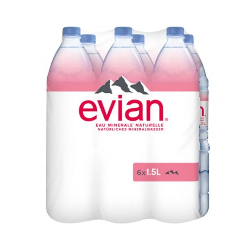 Evian mineral water 330 ml in pet bottle