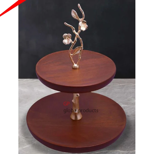 most beautiful 3 layer metal and glass cake stand golden finished decorative cup cake stand for decoration weddings