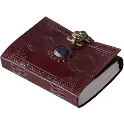 Тройной дизайн Луны винтажная бумага кожаная обложка журнал Книга теней журнал кожаный скетчбук на заказ молочный