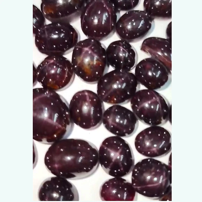 80 Pcs of Natural Star Garnet 10mm to 18mm Oval Cabochon 900 cts lot Iroc Sales Star garnet Oval Loose Gemstone Cab
