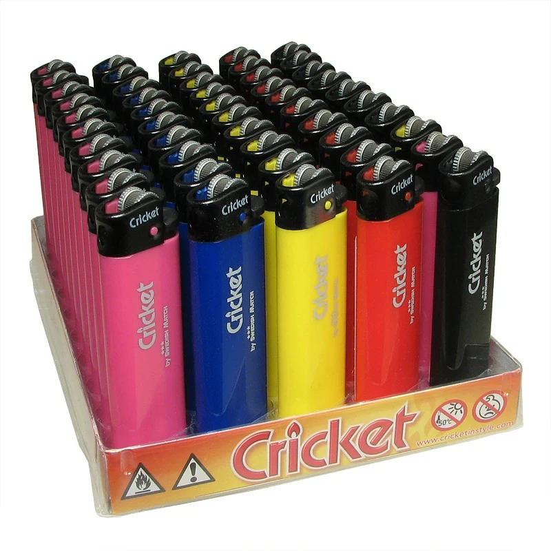 Top Quality Plastic Cricket Gas Lighter / Disposable Cricket Lighter With Custom logo / Refillable Cricket Lighters for Sale