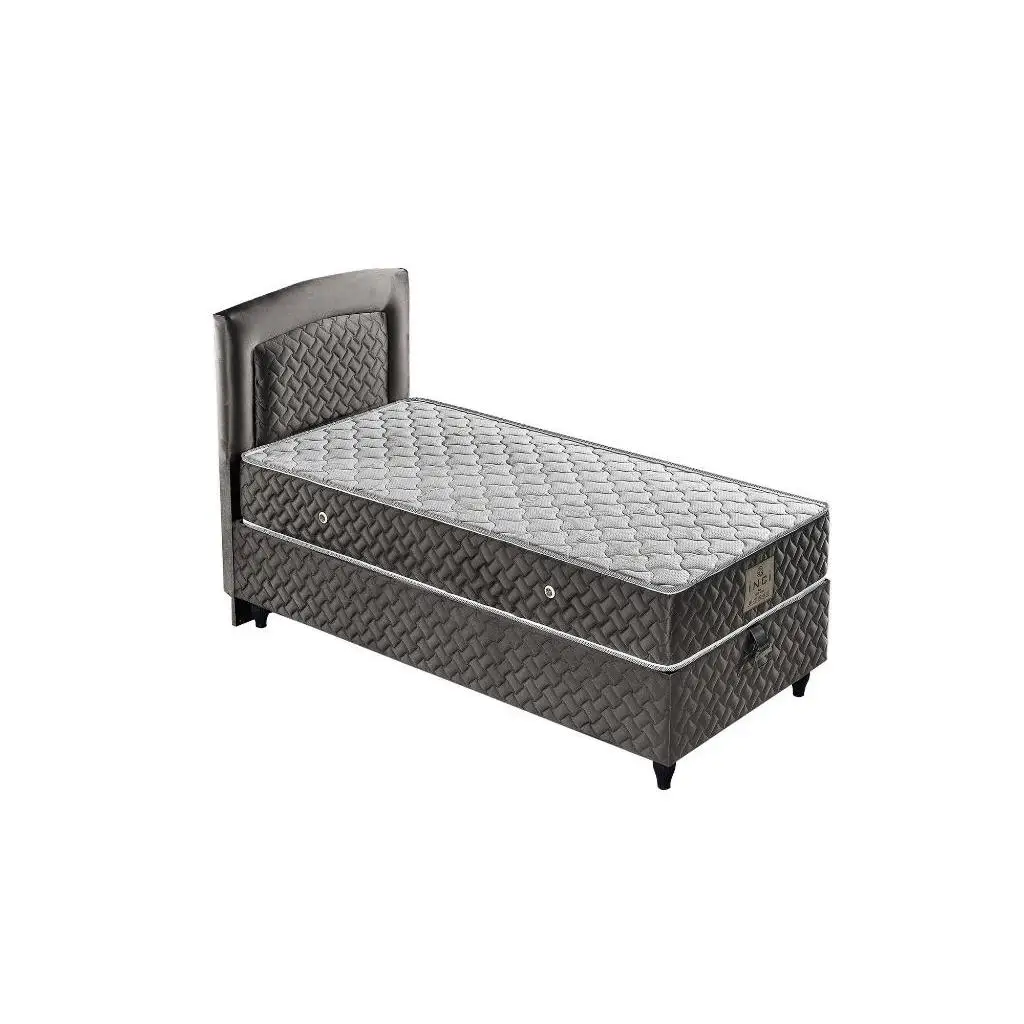 İnci 90X190 Single Bed, Base, Headboard Set EY2011