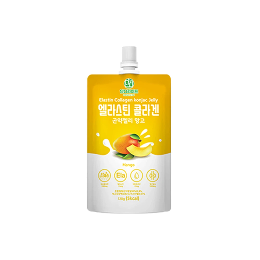 Korea best selling diet konjac jelly, low calorie DANDI LIFE Elastin Collagen Konjac Jelly Mango 120g x 10p x 5