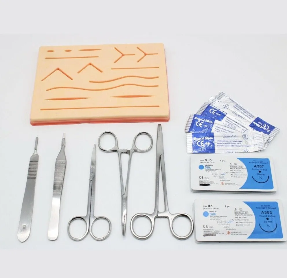 High Quality Suture Surgical Kit Manufacturer skin instrument set suture kit for the practice of surgical suturing