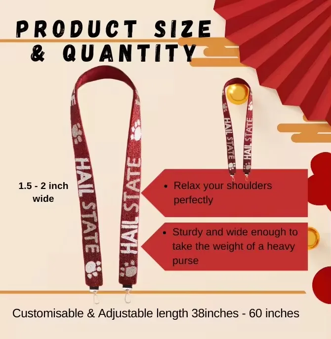 Amazing Game Day Essential Crossbody Purse Straps Customized Hand Beaded Belt Purse Straps