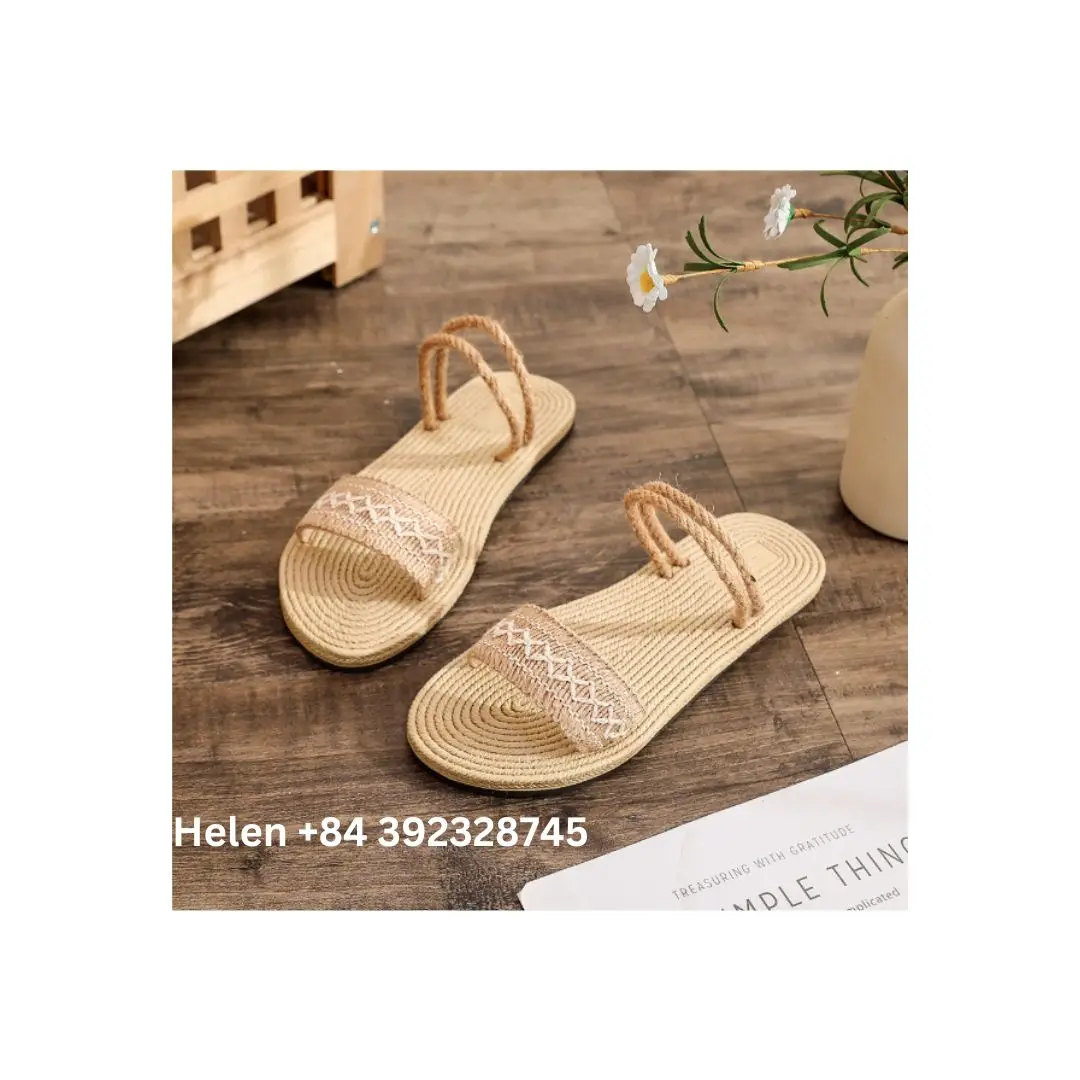 NATURAL MATERIAL HIGH ECO FRIENDLY SEAGRASS SLIPPER LOW SALE CUSTOMIZED SIZE AND VARIOUS TYPES OF SEAGRASS FLIP FLOP