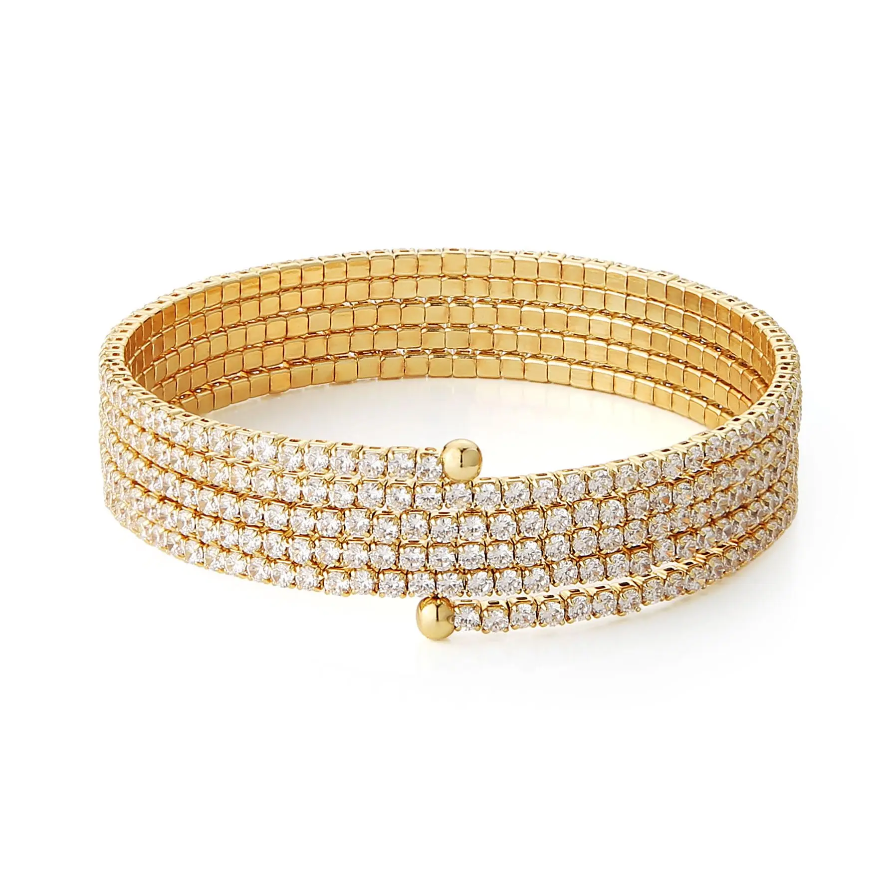 Crystal Rhinestone Bracelet Women Girls Delicate Multilayer Bracelet 6 Rows Layered Bracelet Jewelry for Prom Party Wedding